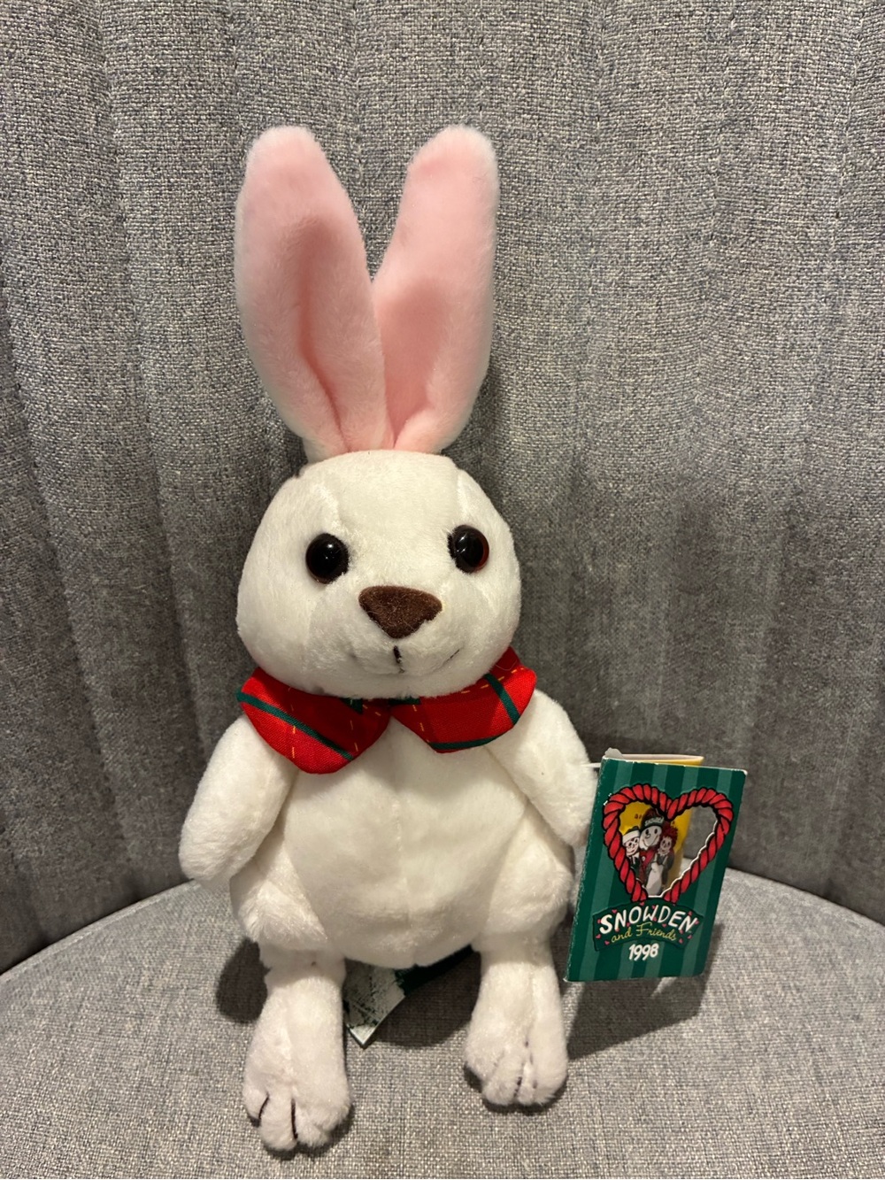 Snowden & Friends White Bunny Plush 1998 NWT - raggedy ann